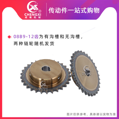SCS高品质成型孔链轮4分25齿 08B25T外径105.8 精车内孔键槽顶丝