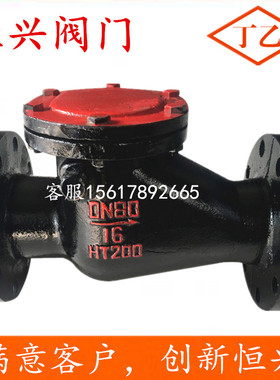 H44T-16旋启式止回阀 铸铁铜芯法兰止回阀DN40 50 80 100 150 200