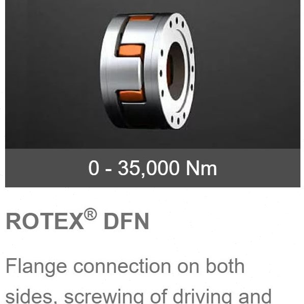 德国KTR-ROTEX-DFN型双法兰梅花联轴器Flange connection on both