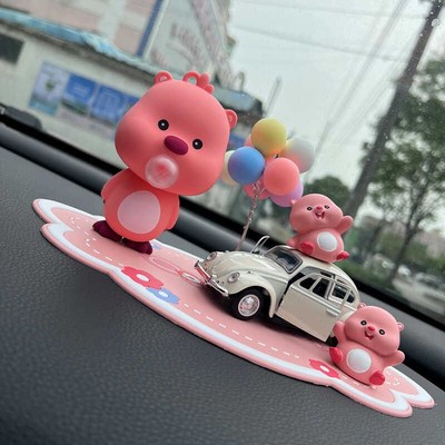 loopy汽车摆件车内装饰品可爱海狸车载中控台网红2024新款女高档