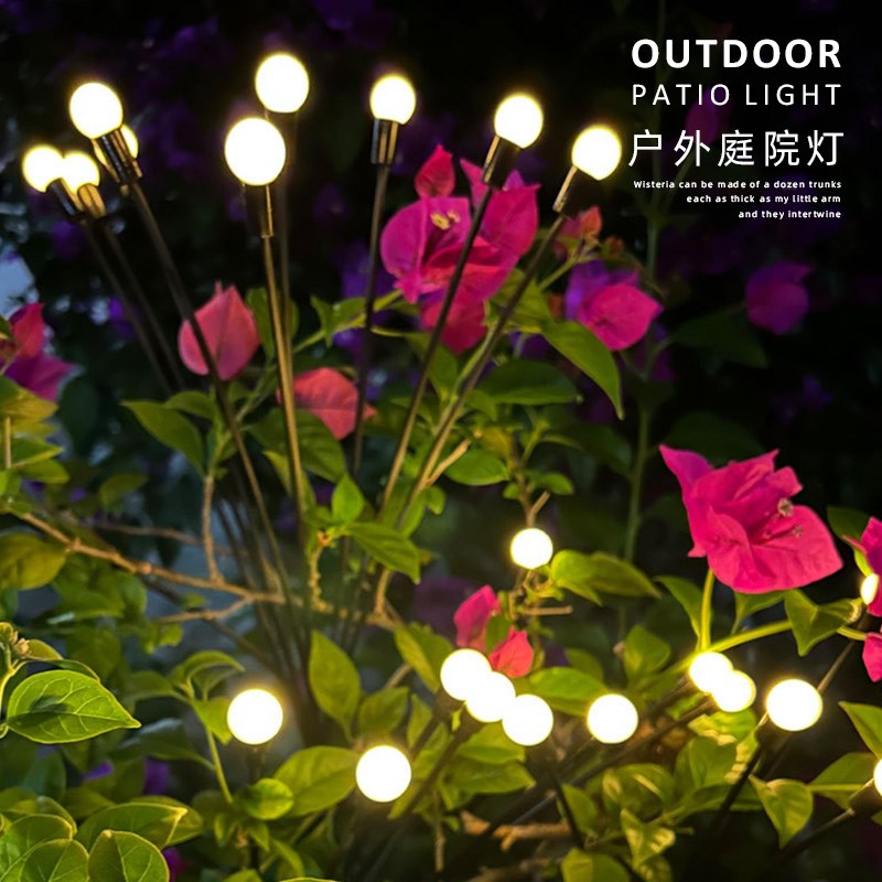 太阳能萤火虫灯户外防水草坪灯别墅花园景观灯室外草地装饰氛围灯