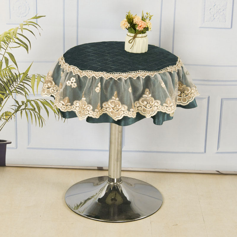 新款餐布防尘绒丝家用圆形台布小圆桌布圆桌子餐桌布盖巾定制包邮