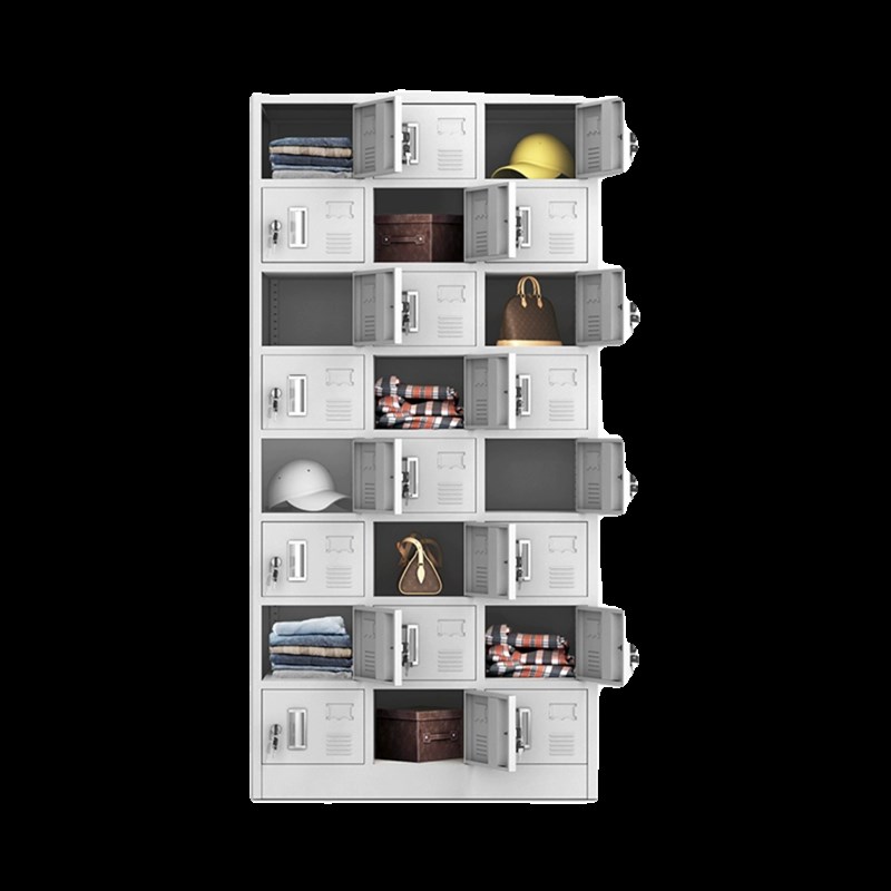 钢制二十四门更衣柜员工柜铁皮职工储物柜带锁存包柜鞋柜多门柜子