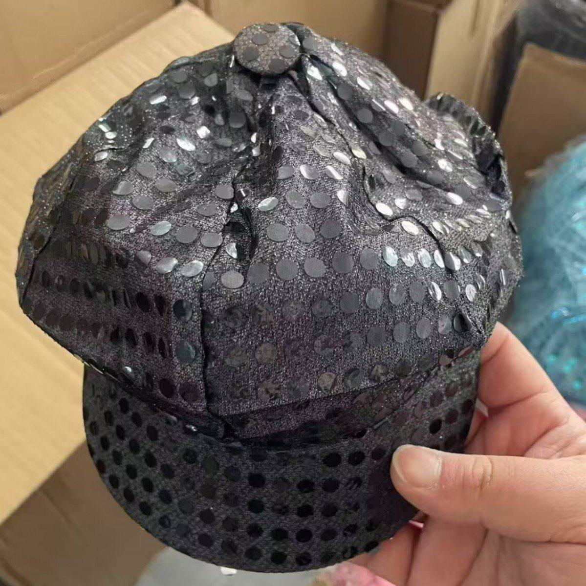 复古帽子欧美万圣节disco表演贝雷帽时尚演出舞台帽子