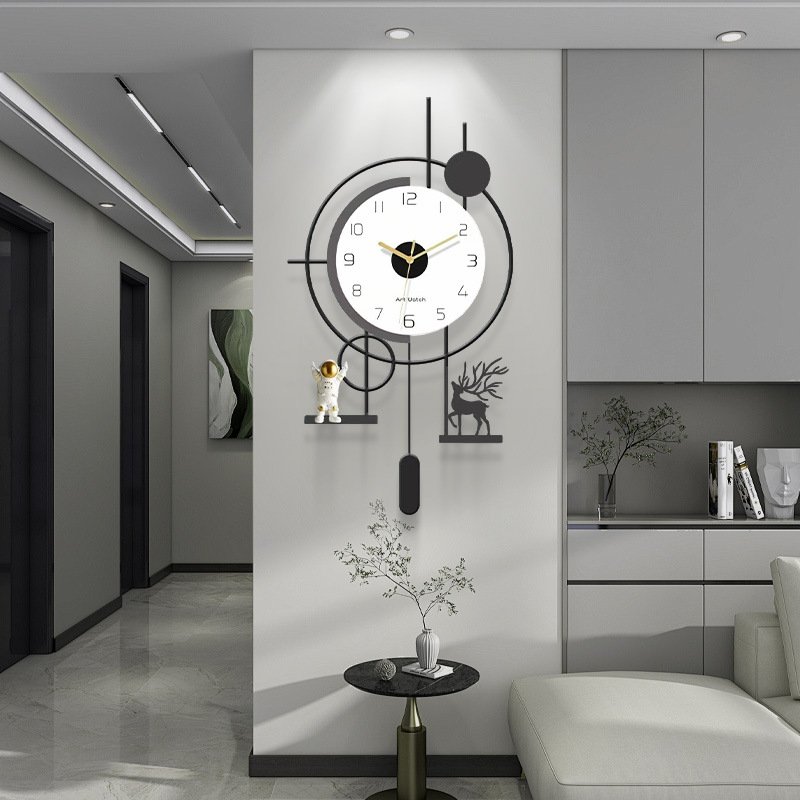 现代简约钟表挂钟客厅2025新款网红家用餐厅创意时钟挂墙石英钟