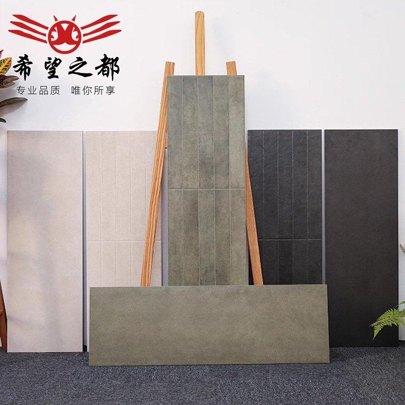 法式复古墨绿色300X900mm卫生间墙砖民宿浴室哑光长条砖地砖瓷砖