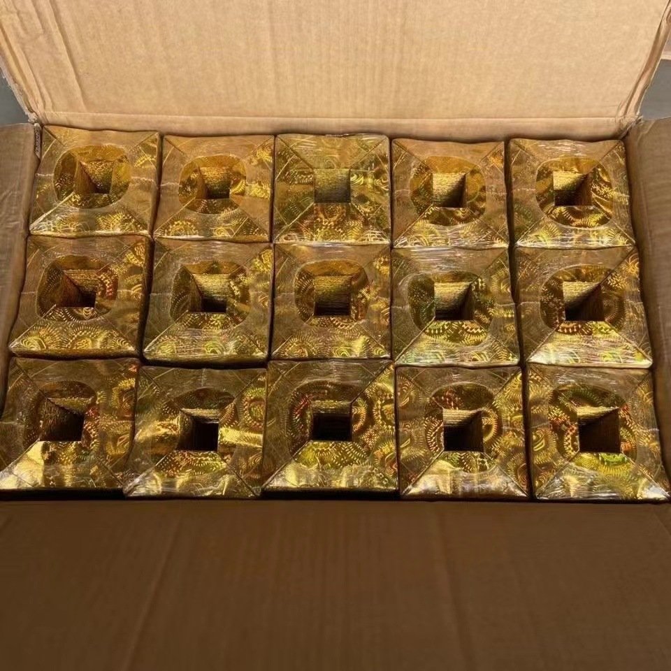 镭射元宝12*15半成品元宝纸一件30000个精美祭品环保金箔手工制