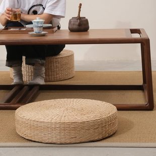 草编蒲团地上禅修跪拜加厚打坐垫家用榻榻米飘窗坐墩茶道坐垫 日式