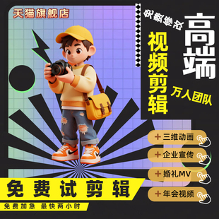 视频剪辑制作接单企业宣传片MG动画AI视频代剪后期抖音AE特效代做