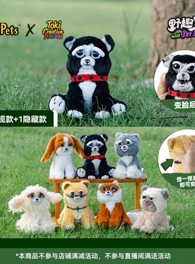 美国Feisty Pets正版变脸玩偶公仔犬仔系列盲盒可爱玩具挂件礼物