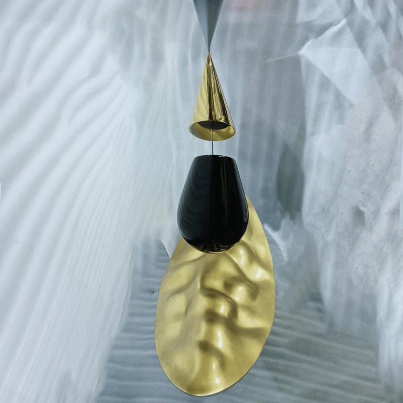 简约金属月亮船摆件n电镀金色不锈钢雕塑酒店大厅售楼处现代艺术