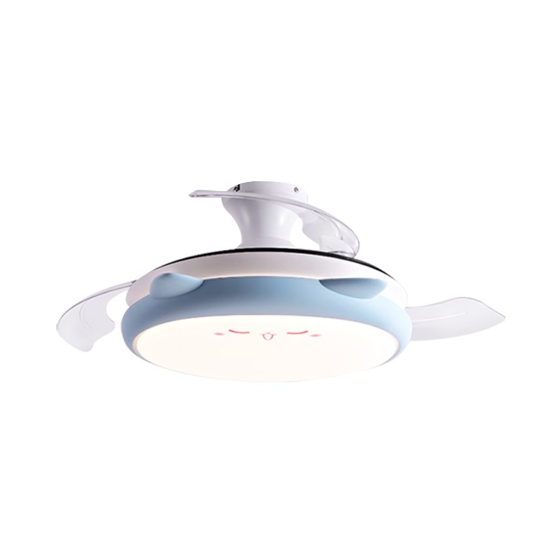 隐形风扇灯吸顶家用房间卧室餐厅个性创意温馨浪漫儿童Z电风扇吊