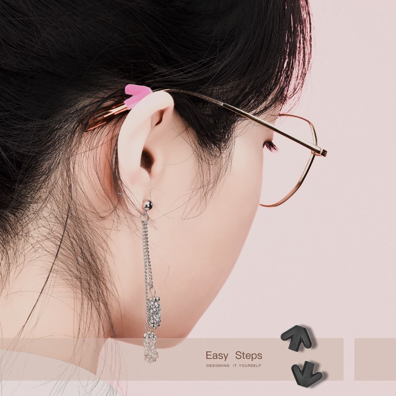 眼镜防滑套硅胶套固定p耳勾托防掉防脱落神器眼睛框架腿挂钩卡扣