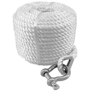 船用尼龙双层编制锚绳白金 码头线绳 船坞绳索 系泊线船舶配件