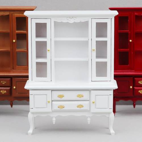 1:12娃娃屋dollhouse微缩家具模型摆件木质工艺品场景迷你柜子