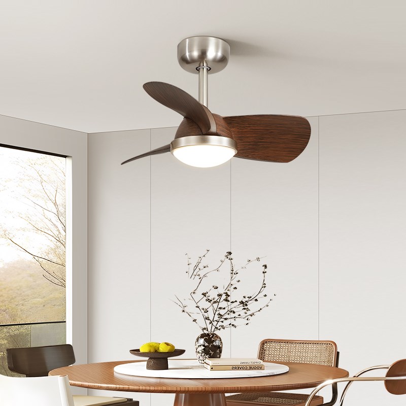 中古风扇灯餐厅主卧卧室吸顶电扇灯法式奶油风温馨儿Z童房吊扇灯