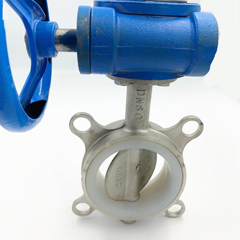 D371X-16P不锈钢涡轮对夹式蝶阀z304不锈钢对夹涡轮蝶阀DN80 100