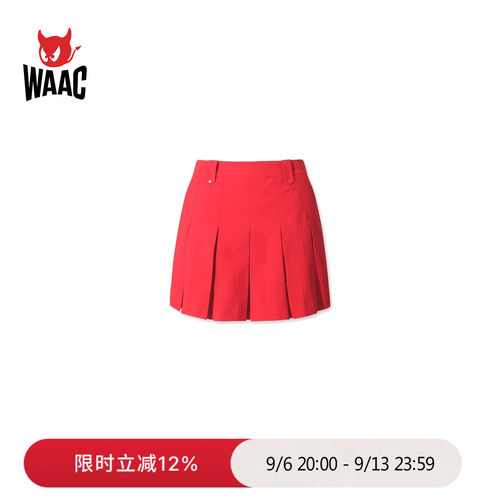 WAAC小恶魔官方春夏女士高尔夫服饰ESSENTIAL PLEATS SKORT百褶裙