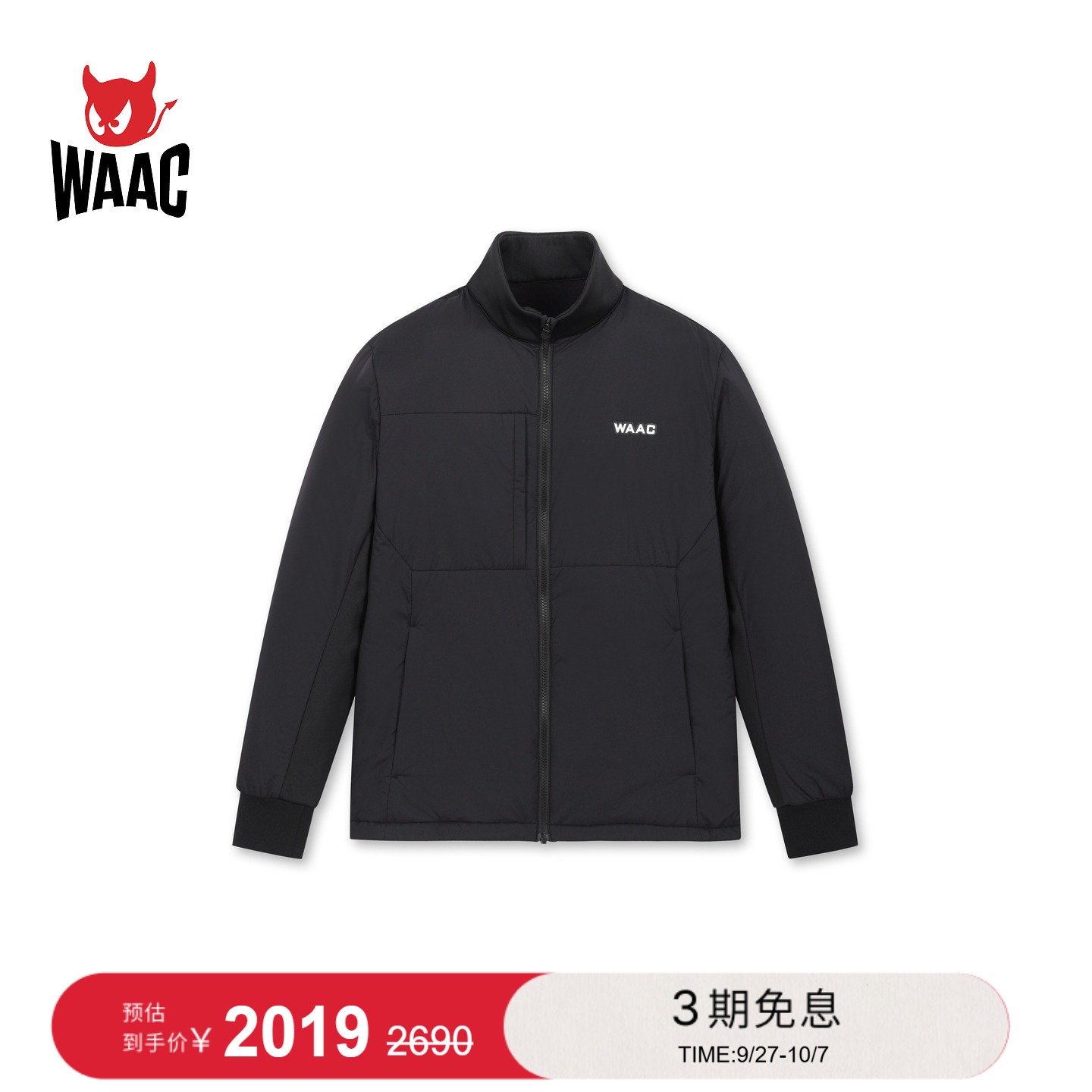 WAAC小恶魔官方男士高尔夫服装PADDING JUMPER夹克外套