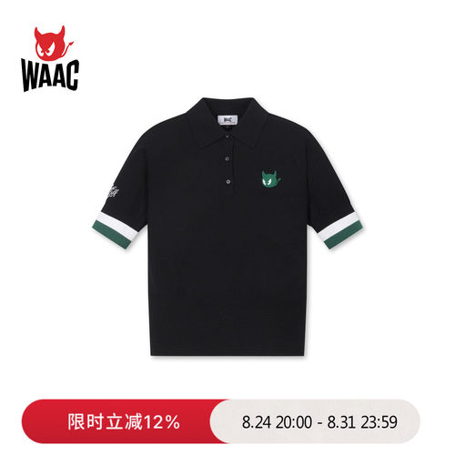 WAAC小恶魔官方春夏女士高尔夫服装短袖POLO针织衫