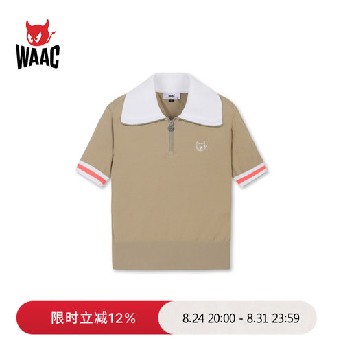 WAAC小恶魔官方春夏女士高尔夫服装短袖毛衣
