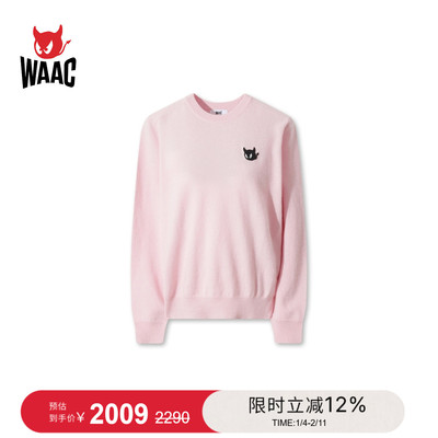 WAAC小恶魔官方秋冬新品女士高尔夫服装Sweater毛衣套头衫卫衣