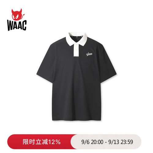 【JONES联名】WAAC小恶魔官方春夏新品男士高尔夫服装短袖POLO