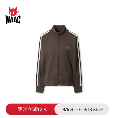 WAAC小恶魔官方早秋女士高尔夫服装Zip-up针织外套