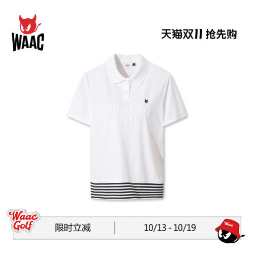 WAAC小恶魔官方春夏新品女士高尔夫服装JERSEY POLO短袖POLO衫