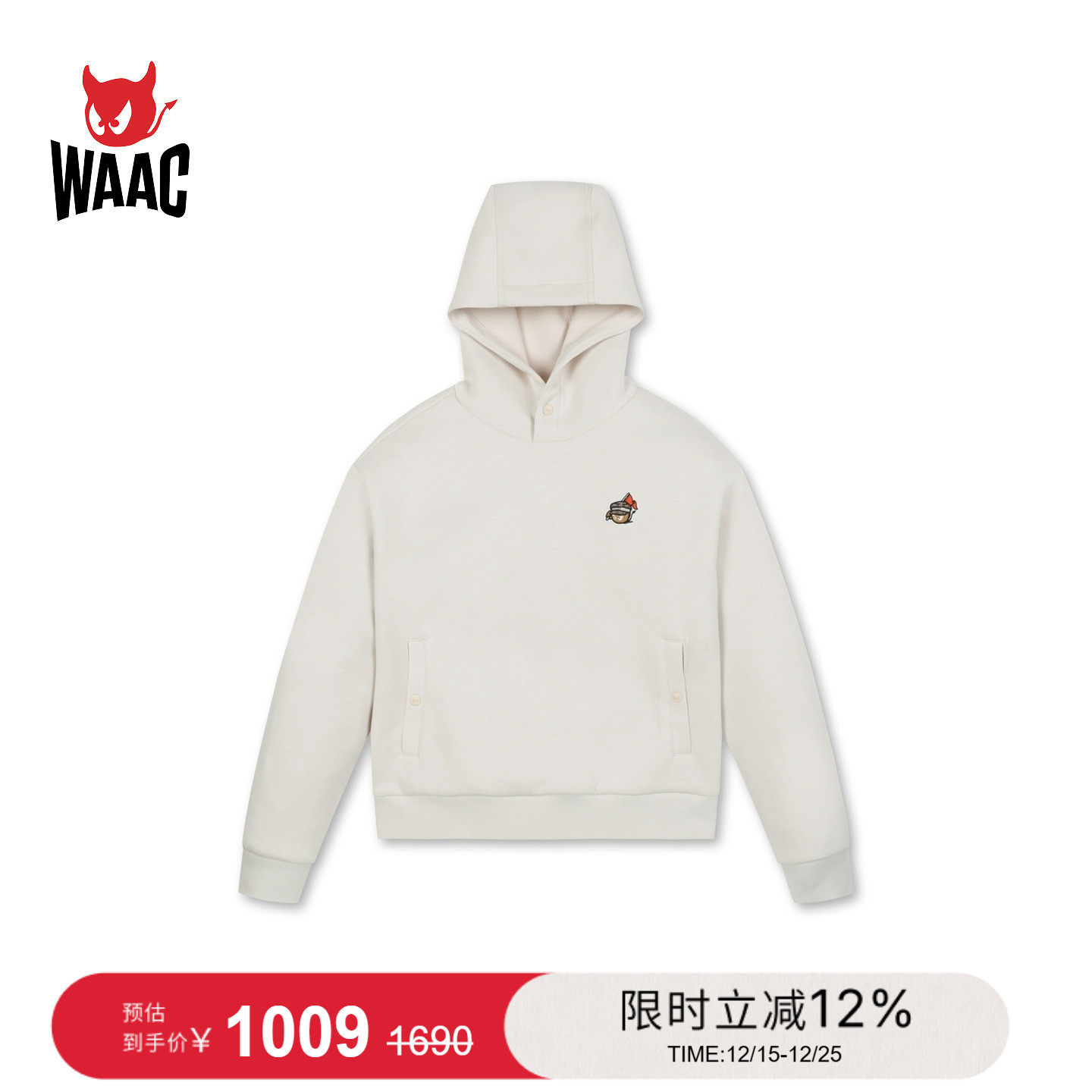 WAAC小恶魔官方女士高尔夫服装HOOD T-SHIRTS连帽卫衣
