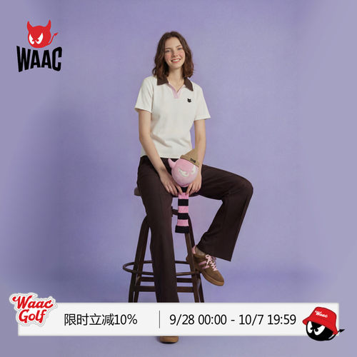WAAC小恶魔官方春夏新品女士高尔夫服装EASY BANDING PANTS长裤