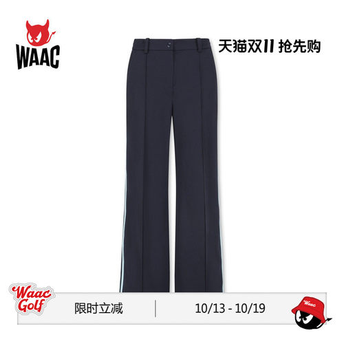 WAAC小恶魔官方春夏女士高尔夫服装STRAIGHT LOOSE PANTS长裤
