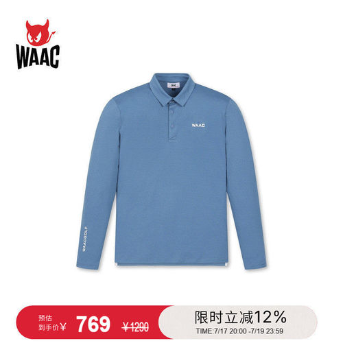 WAAC小恶魔官方男士高尔夫服装PLAYER'S EDITION LS 长袖POLO