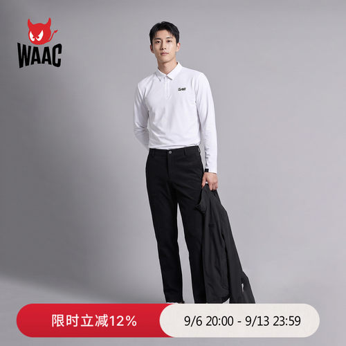 WAAC小恶魔官方早秋新品男士高尔夫服装LOGO POLO 男士POLO衫