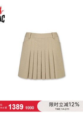 WAAC小恶魔官方秋冬新品女士高尔夫服装PLEATS SKORT百褶裙