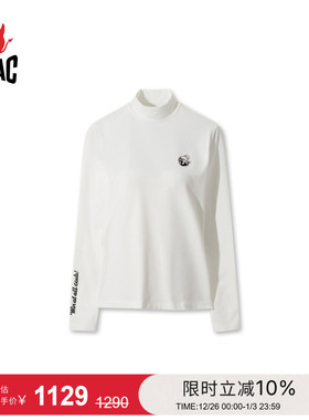 WAAC小恶魔官方早秋新品女士高尔夫服装Fleece Highneck套头衫