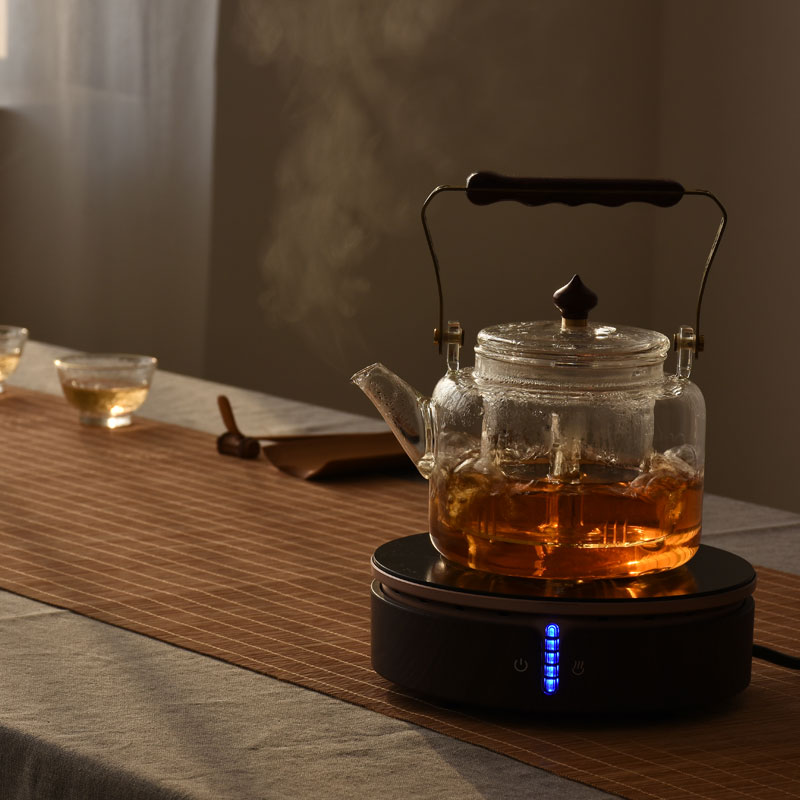 耐高温玻璃蒸煮两用茶壶双内胆烧水壶泡茶壶过滤煮茶器养生泡茶器