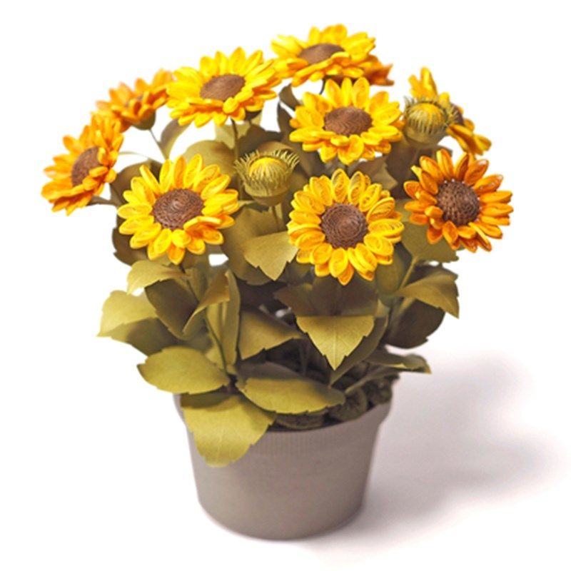 衍纸diy风铃材料包手工diy制作挂饰套装学生diy立体向日葵衍纸画