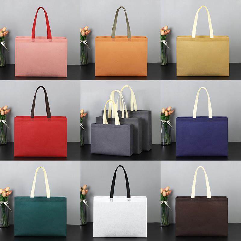 网红空白无纺布袋子可印logo外卖袋手提袋现货印刷广告服装袋