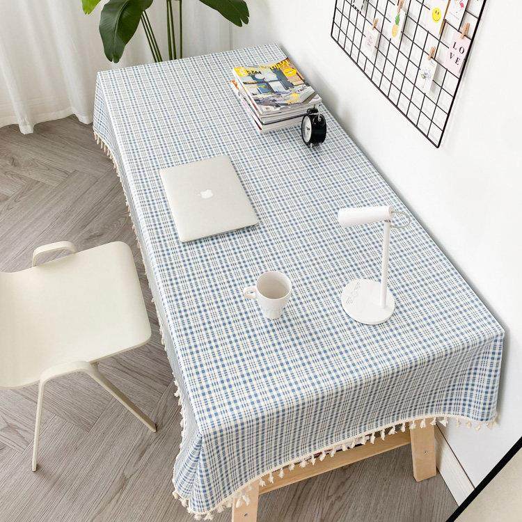 简约现代格子书桌桌布布艺防水防油免洗学生宿舍桌垫书房梳妆台布,居家布艺,桌布,淘宝优惠券,粉丝福利购,淘宝优惠卷