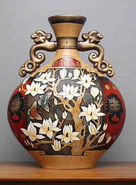 纯手工中式陶瓷客厅电视柜中国风复古博古架隔断层摆件工艺品摆设