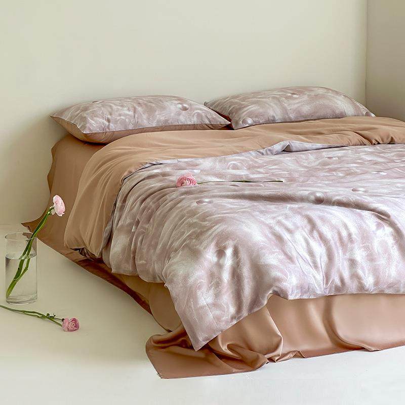 60支兰精天丝数码印花四件套夏季AB双面透气凉爽床上套件