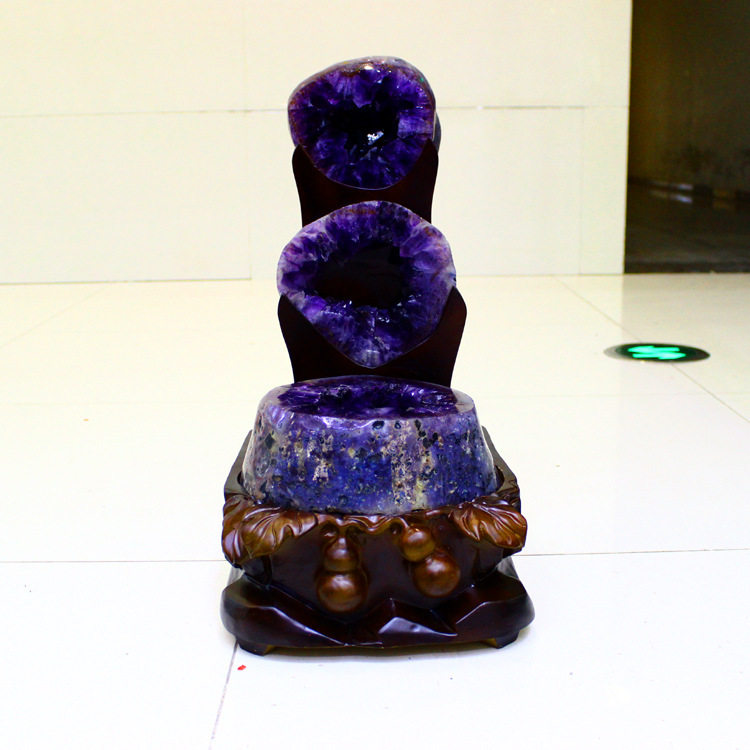矿宝批发天然紫水晶洞摆件紫晶洞玛瑙洞水晶洞紫色原石钱袋子