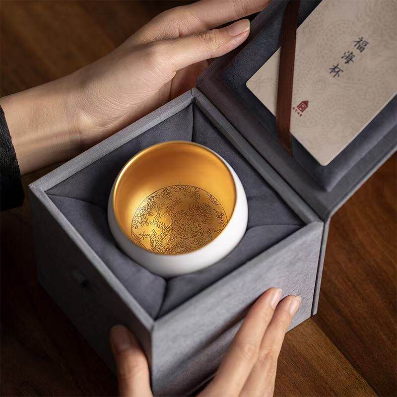 故宫福海杯礼盒龙纹主人杯博物馆文创茶具创意生日礼物