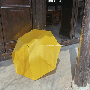 手柄磨砂韩剧想你经典小鸡黄男女情侣拍照好看坚固防风雨伞长柄伞
