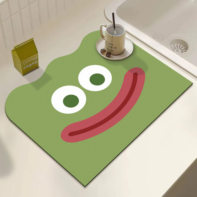 厨房台面沥水垫碗盘干燥垫吧台可C爱卡通免洗隔热垫硅藻泥吸水杯