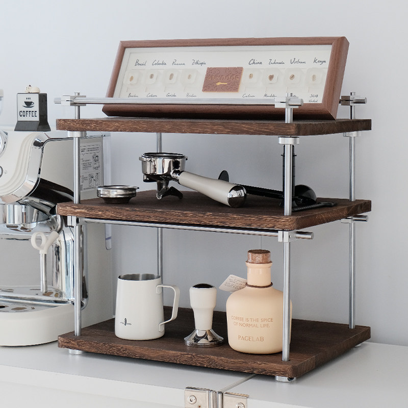 实木桌面置物架多层收纳架