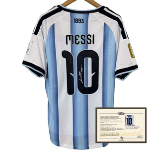 26 AFA 主场梅西messi 印签 签名球衣球员版 短袖足球服生日礼物