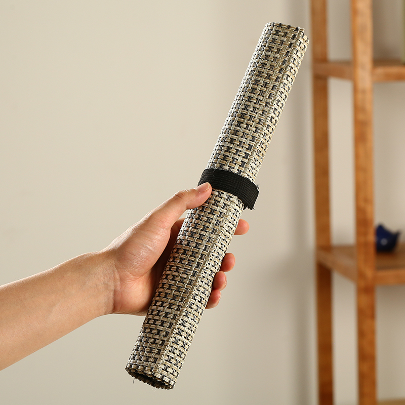 日式意匠可清洗 笔帘毛笔便携袋 q毛笔帘笔卷袋子 装毛笔收纳筒桶