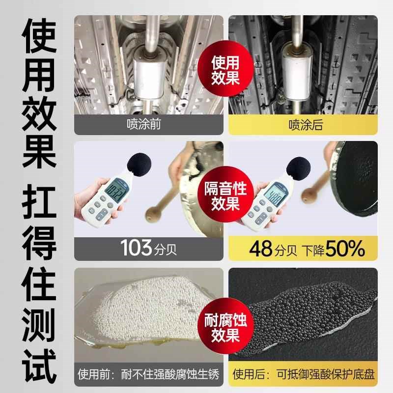 汽车底盘装甲自喷地盘o防锈漆隔音胶护甲树脂型侧裙边颗粒粒胶防